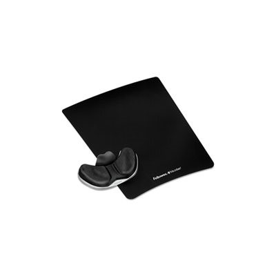 Memory Foam Gliding Palm Support w / Mouse Pad, Black