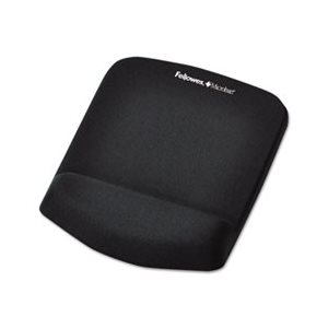 MOUSE PAD, W / WRIST REST, PlushTouch, Foam, 7.25" x 9.375", BLACK