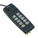 Power Guard Surge Protector, 10 Outlets, 10 ft Cord, 3300 Joules, Gray