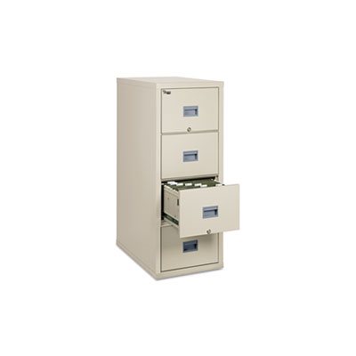 FILING CABINET, FOUR-DRAWER, FIRE, Patriot Insulated, 17.75" x 31.625" x 52.75", Parchment