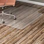 MAT, CHAIR, HARD FLOOR, W /  LIP, 45" X 53", CLEAR