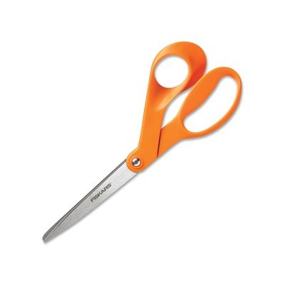 ETS SCISSORS, 8" BENT HANDLE ORANGE