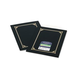 COVER, Certificate / Document, 12.5" x 9.75", Black, 6 / Pack