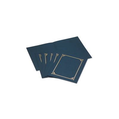 COVER, Certificate / Document, 12.5" x 9.75", Navy Blue, 6 / Pack