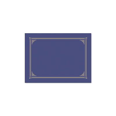 COVER, Certificate / Document, 12.5" x 9.75", Metallic Blue, 6 / Pack