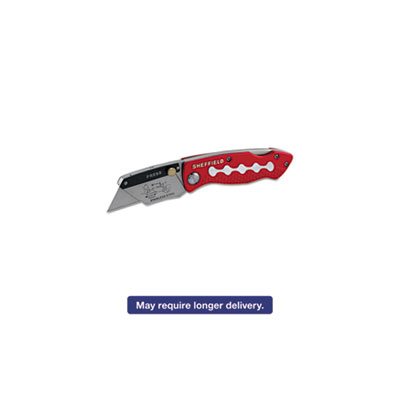 KNIFE, Sheffield, Lockback, 1 Utility Blade, Red