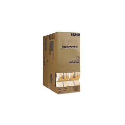 TISSUE, BATHROOM, Two-Ply, Embossed, Dispenser Box, 550 Sheets / Roll, 40 Rolls / Carton