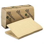 TOWEL, PAPER, 1 Fold, 10.25" x 9.25", Brown, 250 / Pack, 16 Packs / Carton