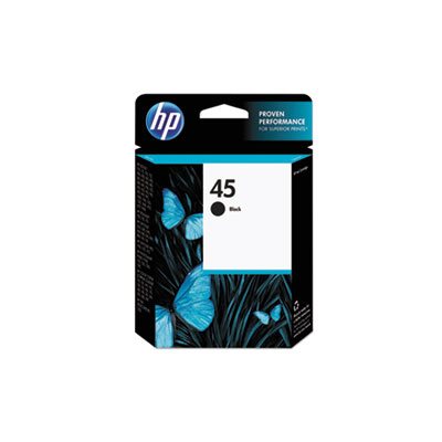 CARTRIDGE, INK, HP 45, (51645A), Black, Original