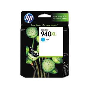 CARTRIDGE, INK, HP 940XL, (C4907AN), High Yield, Cyan, Original 