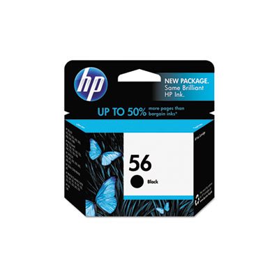 CARTRIDGE, INK, HP 56, (C6656AN), Black, Original