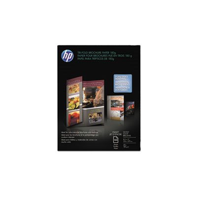 PAPER, BROCHURE, Inkjet, Tri-Fold, 98 Brightness, 48lb, 8.5" x 11", White, 100 / Pack