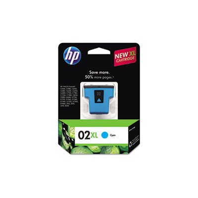 HP 02XL, (C8730WN) High Yield Cyan Original Ink Cartridge