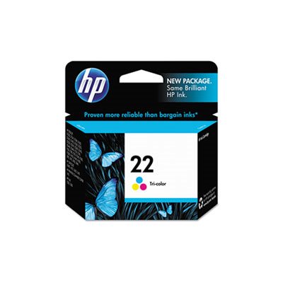 CARTRIDGE, INK, HP 22, (C9352AN), Tri-color, Original