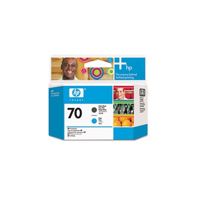 PRINTHEAD, HP 70, (C9404A), Matte Black / Cyan