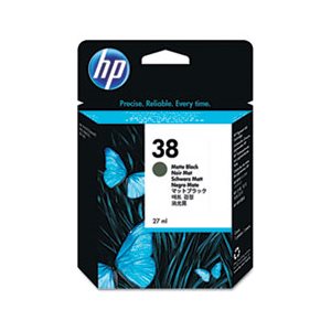 HP 38, (C9412A) Matte Black Pigment Original Ink Cartridge