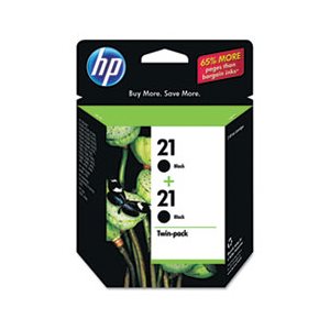 CARTRIDGES, INK, HP 21, (C9508FN), 2-pack, Black, Original 