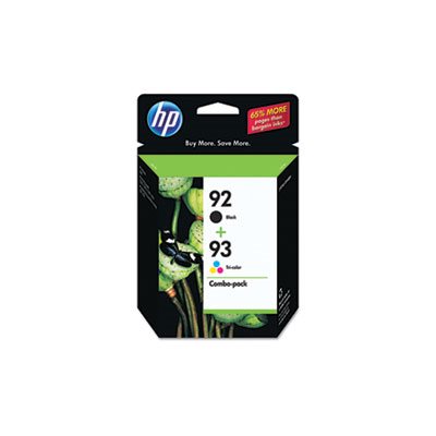 CARTRIDGES, INK, HP 92, (C9513FN), Black  /  HP 93, Tri-Color, 2-pack, Original 