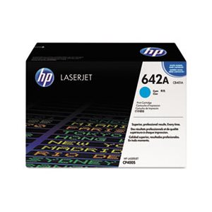 CARTRIDGE, TONER, LASERJET, HP 642A, (CB401A), Cyan, Original