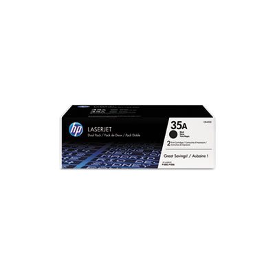 CARTRIDGE, TONER, LASERJET, HP 35A, (CB435D), 2-pack, Black, Original 