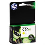 CARTRIDGE, INK, HP 920XL, (CD974AN), High Yield, Yellow, Original