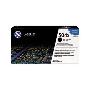 CARTRIDGE, TONER, LASERJET, HP 504X, (CE250X), High Yield, Black, Original 