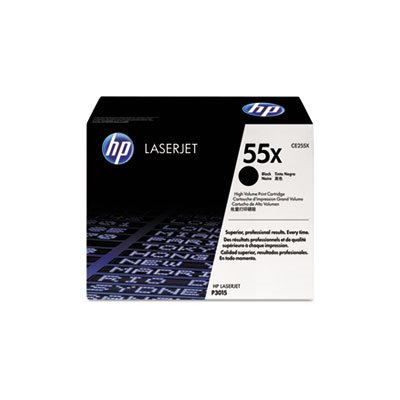 CARTRIDGE, TONER, LASERJET, HP 55X, (CE255X), High Yield, Black, Original 