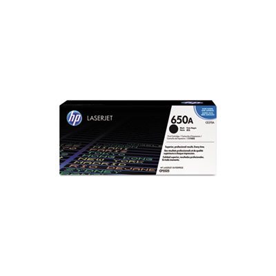 CARTRIDGE, TONER, LASERJET, HP 650A, (CE270A), Black, Original 