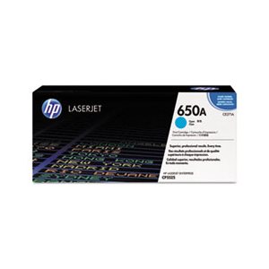 CARTRIDGE, TONER, LASERJET, HP 650A, (CE271A), Cyan, Original 