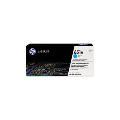 CARTRIDGE, TONER, LASERJET, HP 651A, (CE341A), Cyan, Original