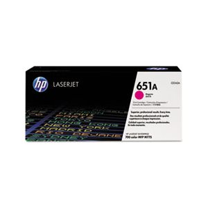 CARTRIDGE, TONER, LASERJET, HP 651A, (CE343A), Magenta, Original