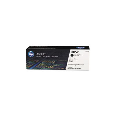 CARTRIDGE, TONER, LASERJET, HP 305X, (CE410X-D), 2-pack, High Yield, Black, Original