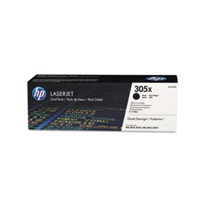 CARTRIDGE, TONER, LASERJET, HP 305X, (CE410X-D), 2-pack, High Yield, Black, Original