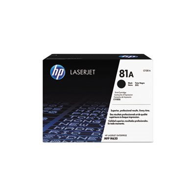 CARTRIDGE, TONER, LASERJET, HP 81A, (CF281A), Black, Original