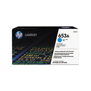 CARTRIDGE, TONER, LASERJET, HP 653A, (CF321A), Cyan, Original 