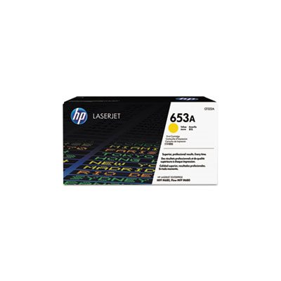 CARTRIDGE, TONER, LASERJET, HP 653A, (CF322A), Yellow, Original