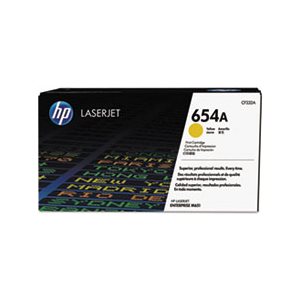 CARTRIDGE, TONER, LASERJET, HP 654A, (CF332A), Yellow, Original 