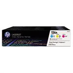 CARTRIDGE, TONER, LASERJET, HP 126A, (CF341A), 3-pack, Cyan / Magenta / Yellow, Original 