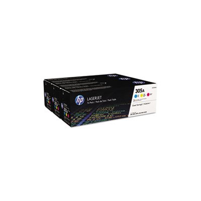 CARTRIDGE, TONER, LASERJET, HP 305A, (CF370A-M), 3-pack, Cyan / Magenta / Yellow, Original 