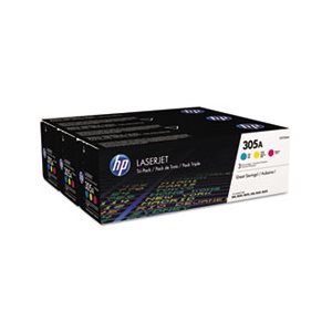 CARTRIDGE, TONER, LASERJET, HP 305A, (CF370A-M), 3-pack, Cyan / Magenta / Yellow, Original 