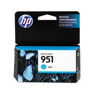 CARTRIDGE, INK, HP 951, (CN050AN), Cyan, Original 