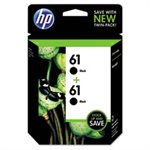 CARTRIDGE, INK, HP 61, (CZ073FN), 2-pack, Black, Original