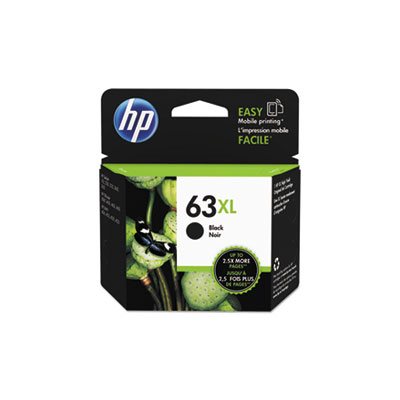 CARTRIDGE, INK, HP 63XL, (F6U64AN), High-Yield, Black, Original 