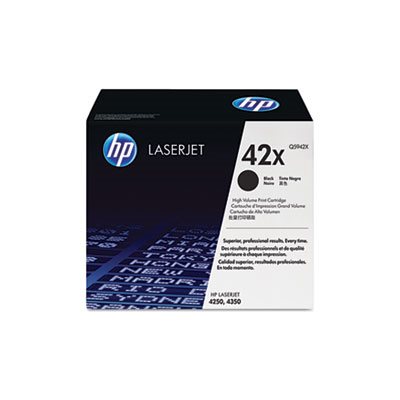 CARTRIDGE, TONER, LASERJET, HP 42X, (Q5942X), High Yield, Black, Original