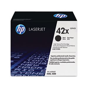 CARTRIDGE, TONER, LASERJET, HP 42X, (Q5942X), High Yield, Black, Original