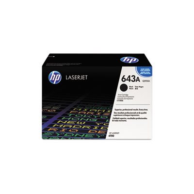 CARTRIDGE, TONER, LASERJET, HP 643A, (Q5950A), Black, Original