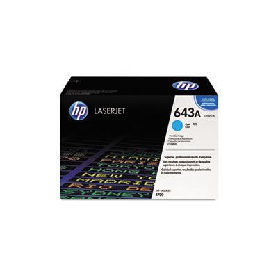 CARTRIDGE, TONER, LASERJET, HP 643A, (Q5951A), Cyan, Original 