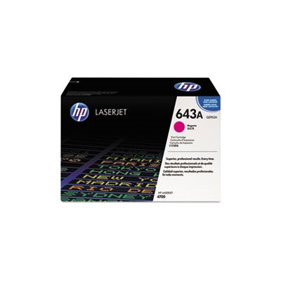 CARTRIDGE, TONER, LASERJET, HP 643A, (Q5953A), Magenta, Original