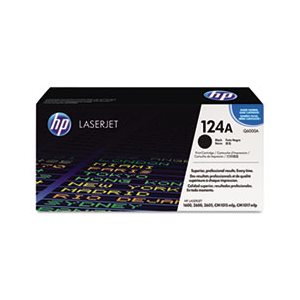 CARTRIDGE, TONER, LASERJET, HP 124A, (Q6000A), Black, Original