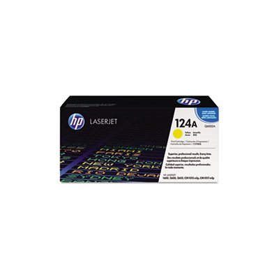 CARTRIDGE, TONER, LASERJET, HP 124A, (Q6002A), Yellow, Original